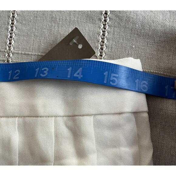 J Crew Collection Maxi Skirt Womens 8 Lightweight Chiffon Ivory Pleated Flowy - Picture 11 of 14